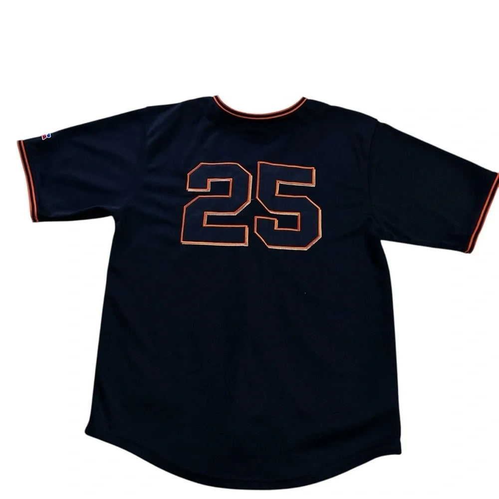 Vintage San Francisco Giants Jersey 14/16 Youth Black MLB Baseball Russell 90s